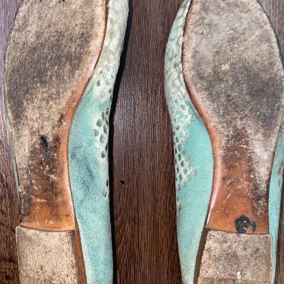 Maison Martin Margiela snake skin flats #green - Picture 3 of 8